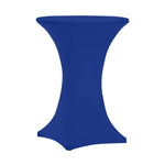 LOVWY Cocktail Table Cover Royal Blue 24" x 43" Cocktail Spandex Fitted Table Cover