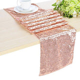 LOVWY Rose Gold 12 x 108 inch Sequin Table Runner