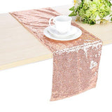 LOVWY Rose Gold 12 x 108 inch Sequin Table Runner