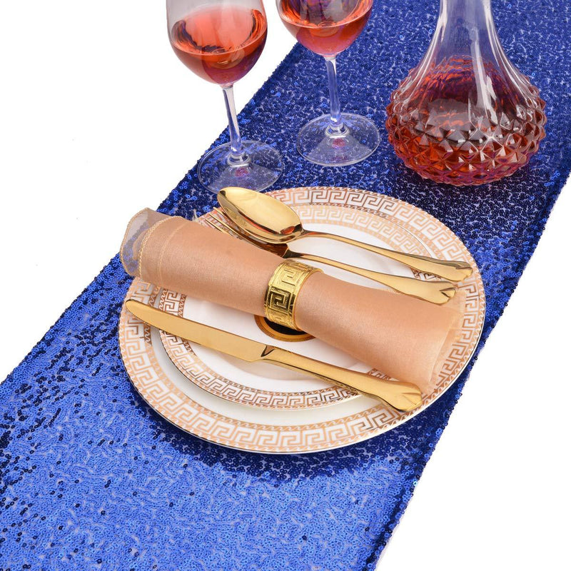 LOVWY Royal Blue 12 x 108 Inch Sequin Table Runner