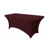 LOVWY 4018 - Home & Garden > Linens & Bedding > Table Linens > Tablecloths 4 FT Burgundy Spandex Fitted Table Cover