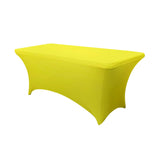 LOVWY 4018 - Home & Garden > Linens & Bedding > Table Linens > Tablecloths 4 FT Yellow Spandex Fitted Table Cover