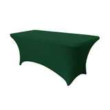 LOVWY 4018 - Home & Garden > Linens & Bedding > Table Linens > Tablecloths 8 FT Forest Green Spandex Fitted Table Cover