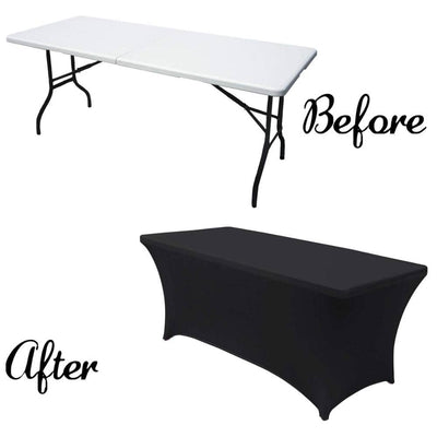 LOVWY 4018 - Home & Garden > Linens & Bedding > Table Linens > Tablecloths Copy of 6 FT Red Spandex Fitted Table Cover