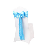 LOVWY chair sashes Baby Blue 6.7" x 108" Pack of 10 Satin Chair Sashes