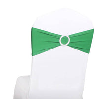 LOVWY chair sashes LOVWY 10PCS Forest Green Spandex Chair Bands Sashes
