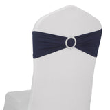 LOVWY chair sashes LOVWY 10PCS Navy Blue Spandex Chair Bands Sashes
