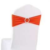 LOVWY chair sashes LOVWY 10PCS Orange Spandex Chair Bands Sashes
