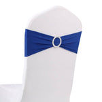 LOVWY chair sashes LOVWY 10PCS Royal Blue Spandex Chair Bands Sashes