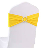 LOVWY chair sashes LOVWY 10PCS Yellow Spandex Chair Bands Sashes