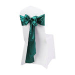 LOVWY chair sashes Malachite Green 6.7" x 108" Pack of 10 Satin Chair Sashes
