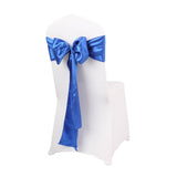 LOVWY chair sashes Royal Blue 6.7" x 108" Pack of 10 Satin Chair Sashes