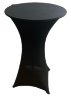 LOVWY Cocktail Table Cover 24" / 2 ft Black Stretch Fitted Cocktail Table Topper