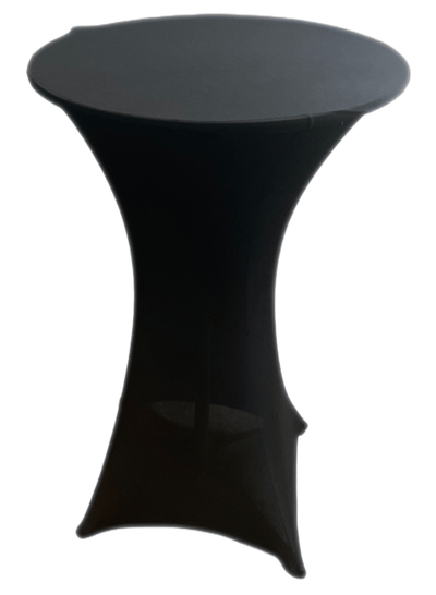 LOVWY Cocktail Table Cover 24" / 2 ft Black Stretch Fitted Cocktail Table Topper