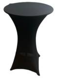 LOVWY Cocktail Table Cover 24" / 2 ft Black Stretch Fitted Cocktail Table Topper
