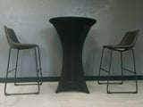 LOVWY Cocktail Table Cover 24" / 2 ft Black Stretch Fitted Cocktail Table Topper