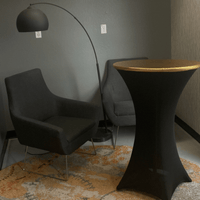 LOVWY Cocktail Table Cover 24" / 2 ft Metallic Golden Stretch Fitted Cocktail Table Topper