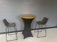 LOVWY Cocktail Table Cover 24" / 2 ft Metallic Golden Stretch Fitted Cocktail Table Topper