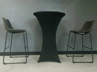 LOVWY Cocktail Table Cover 30" / 2.5 ft Black Stretch Fitted 5 pcs Cocktail Table Topper