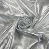 LOVWY Cocktail Table Cover 30" / 2.5 ft Metallic Silver Stretch Fitted Cocktail Table Topper