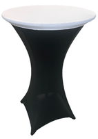 LOVWY Cocktail Table Cover 30" / 2.5 ft White Stretch Fitted Cocktail Table Topper