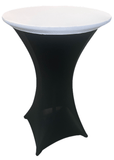 LOVWY Cocktail Table Cover 30" / 2.5 ft White Stretch Fitted Cocktail Table Topper