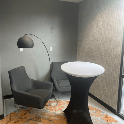 LOVWY Cocktail Table Cover 30" / 2.5 ft White Stretch Fitted Cocktail Table Topper