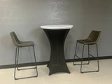 LOVWY Cocktail Table Cover 30" / 2.5 ft White Stretch Fitted Cocktail Table Topper