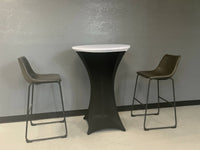 LOVWY Cocktail Table Cover 30" / 2.5 ft White Stretch Fitted Cocktail Table Topper