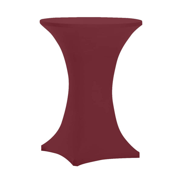 LOVWY Cocktail Table Cover Burgundy 30" x 43 " Spandex Cocktail Fitted Table Cover