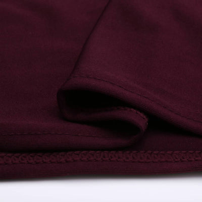 LOVWY Cocktail Table Cover Burgundy 30" x 43 " Spandex Cocktail Fitted Table Cover