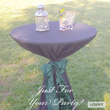 LOVWY Polyester Black Cocktail Tablecloth For Outdoor Party
