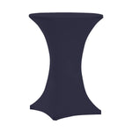 LOVWY Cocktail Table Cover Navy Blue 30" x 43 " Spandex Cocktail Fitted Table Cover
