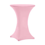 LOVWY Cocktail Table Cover Pink 30" x 43 " Spandex Cocktail Fitted Table Cover
