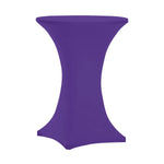 LOVWY Cocktail Table Cover Purple 24" x 43" Cocktail Spandex Fitted Table Cover
