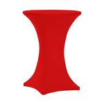 LOVWY Cocktail Table Cover Red 30" x 43 " Spandex Cocktail Fitted Table Cover