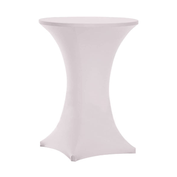 LOVWY Cocktail Table Cover White 30" x 43 " Spandex Cocktail Fitted Table Cover