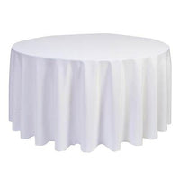 LOVWY 120" Polyester Black Round Tablecloth