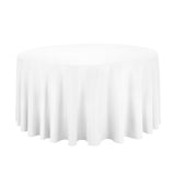 LOVWY 120" Polyester White Round Tablecloth