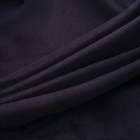LOVWY 125 Inch Black Round Polyester Tablecloth