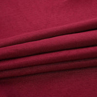 LOVWY 125 Inch Burgundy Round Polyester Tablecloth