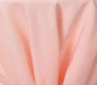 LOVWY 125 Inch Light Pink Round Polyester Tablecloth