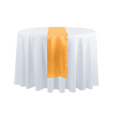 LOVWY 5 PCS 12" x 70" Golden Satin Table Runners