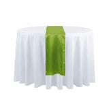 LOVWY 5 PCS 12" x 70" Lime Satin Table Runners