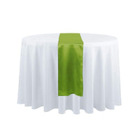 LOVWY 5 PCS 12" x 70" Lime Satin Table Runners