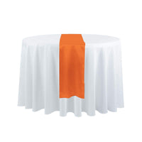 LOVWY 5 PCS 12" x 70" Orange Satin Table Runners