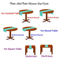 LOVWY 5 PCS 12" x 70" Orange Satin Table Runners
