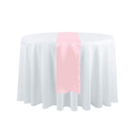 LOVWY 5 PCS 12" x 70" Pink Satin Table Runner