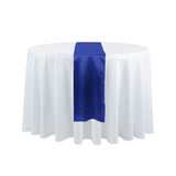 LOVWY 5 PCS 12" x 70" Royal Blue Satin Table Runner
