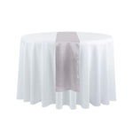 LOVWY 5 PCS 12" x 70" Silver Satin Table Runner
